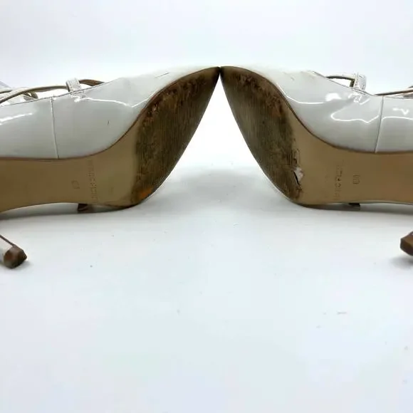 Marc Fisher Danger Strappy Pumps Patent Leather 6 US - Picture 9 of 10